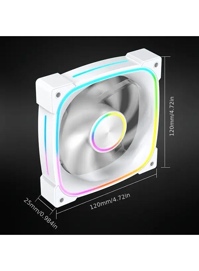 Xuanfengxia XSJLJ9CDW أسود 4.72 بوصة مروحة علبة ARGB PWM للكمبيوتر مع التحكم في درجة الحرارة - Image 2